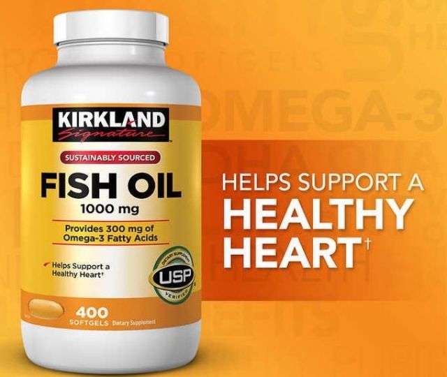 Dầu cá Kirkland Signature Fish oil cung cấp nguồn Omega 3 dồi dào